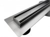AQUALine - Odpływ liniowy podłogowy SLIM kwadrat chrom Obrotowy syfon ROZMIARY od 50 do120cm RSK01
